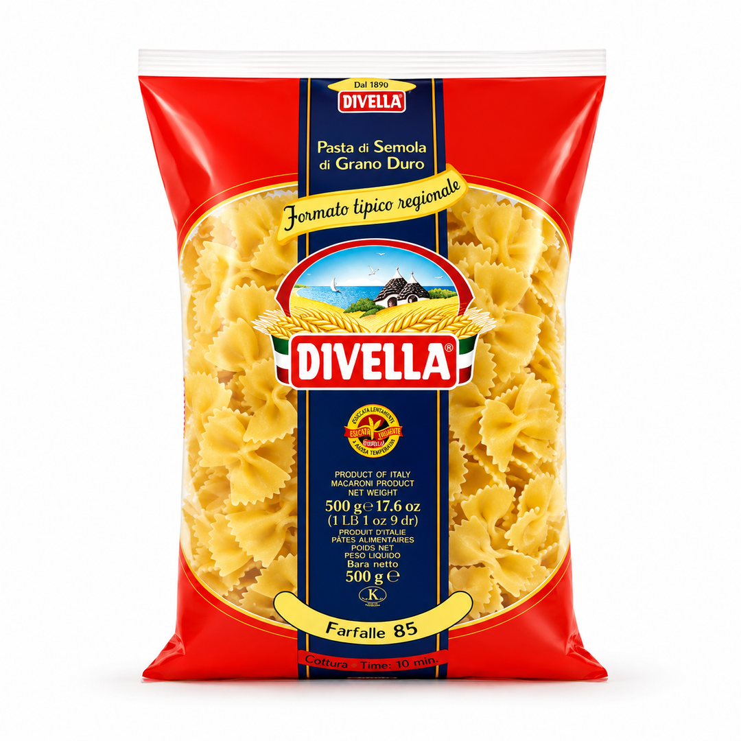 Divella – Farfalle n°85 – Pâtes de semoule de blé dur – 500 g