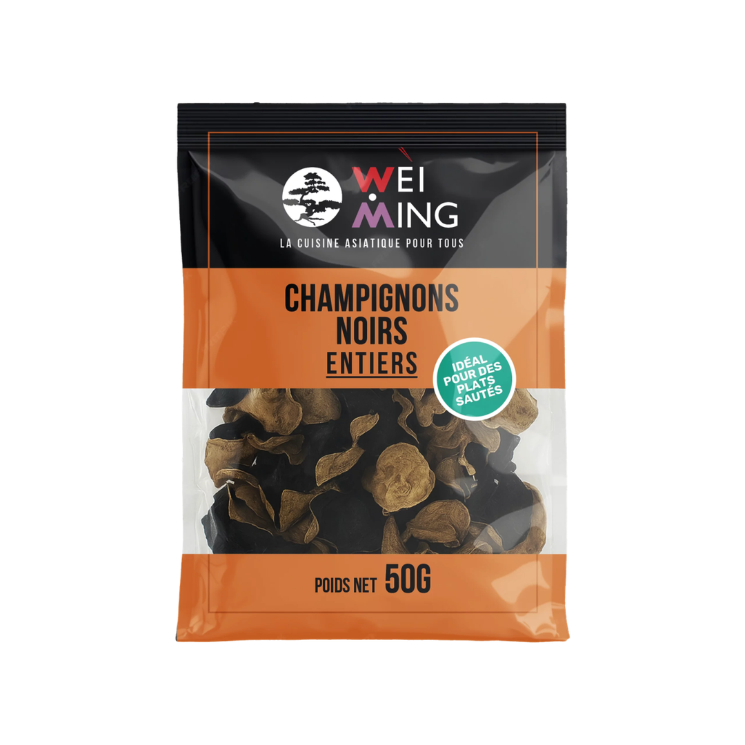Wei Ming - Champignons Noirs Séchés Entiers – 50 g