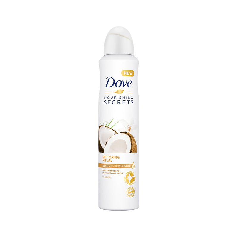 DOVE - Déodorant Femme Advanced Care Noix de coco et fleur de jasmin - Spray Anti-transpirant