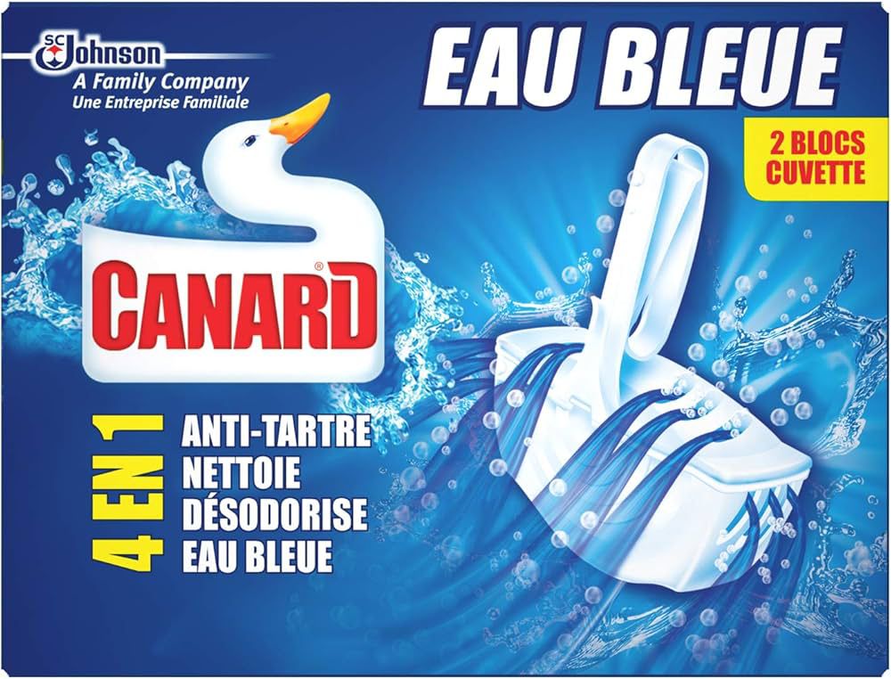 EAU BLEUE-Colorant de cuvette 5 en 1 fraîcheur longue durée- 2 blocs de cuvettes