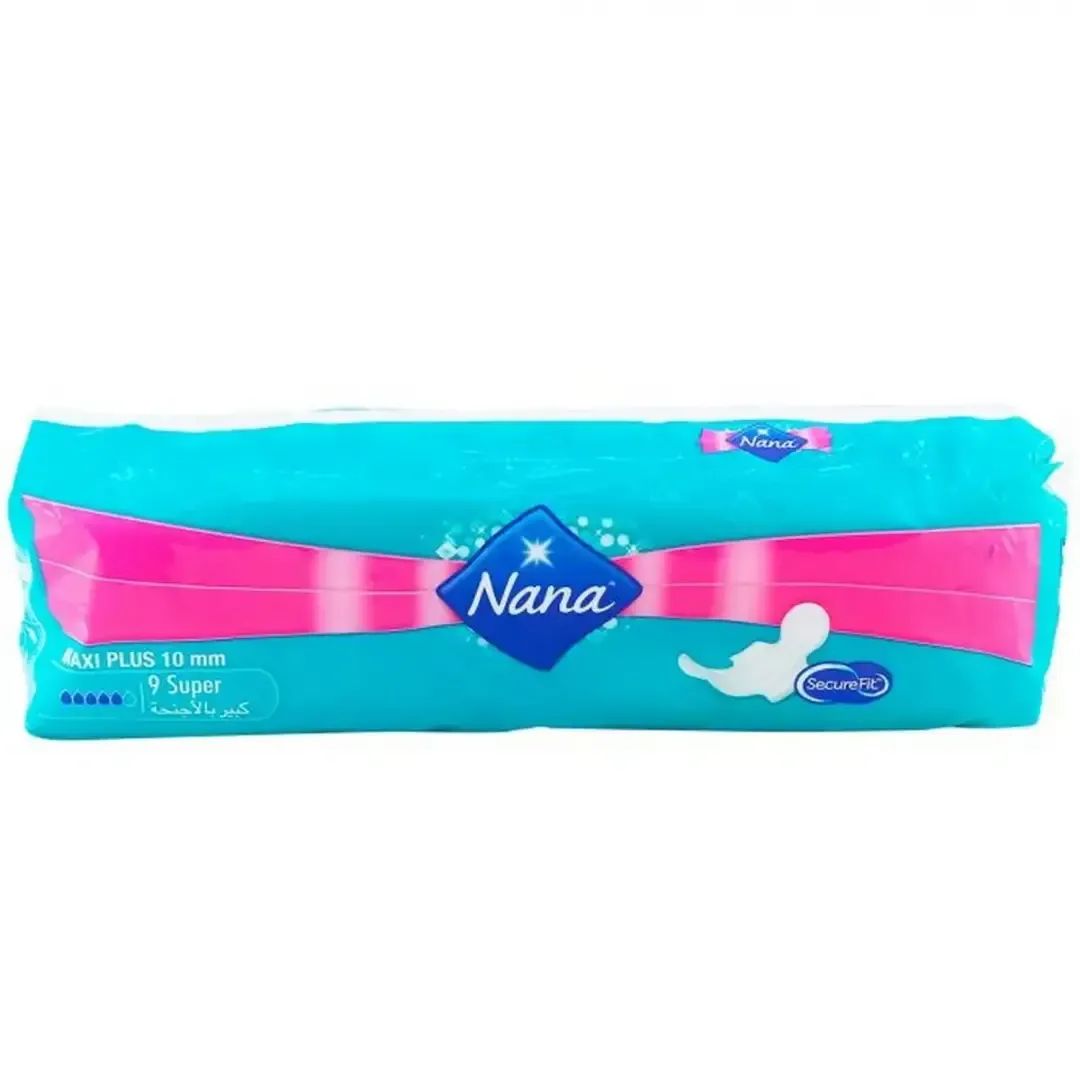 NANA- Serviettes Hygiéniques Maxi Plus Super 9 Unités