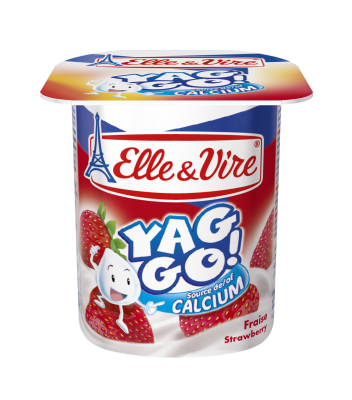 ELLE & VIRE-DSRT LACTE FRAISE YAGGO -125G
