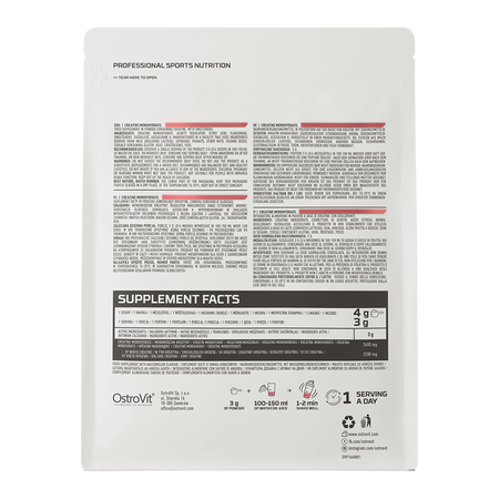 OSTROVIT - Creatine monohydrate saveur pasthéque - 300G