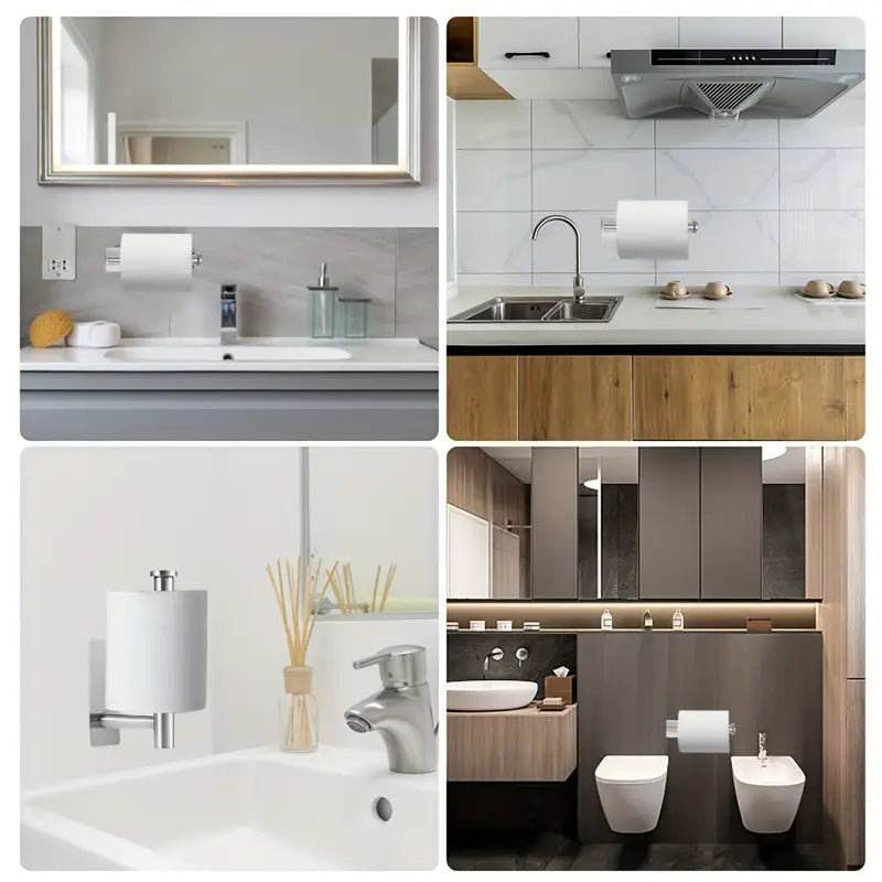 Porte-papier toilette en acier inoxydable sans rouille , couleur noir