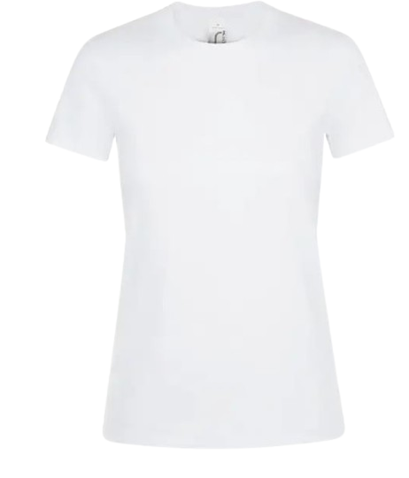 Tee-Shirt Femme 100% Coton REGENT - Blanc - Confort et Élégance pour un Style Décontracté