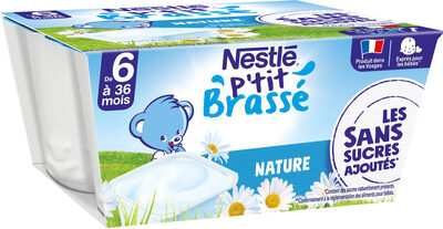 NESTLÉ – P'tit brassé nature sans sucre ajouté 4X90G