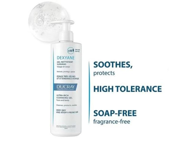 DUCRAY - Dexyane Gel nettoyant Peaux Grasses - 400 ml