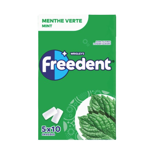 FREEDENT – Chewing-gum sans sucres avec édulcorants 5 × 10 – 14 g
