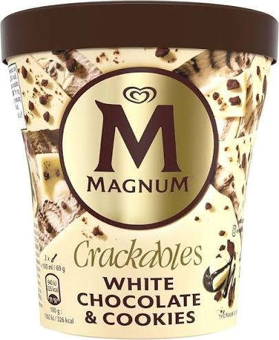 Magnum – Pot de Glace - Crackables White Chocolate & Cookies – 440 ml