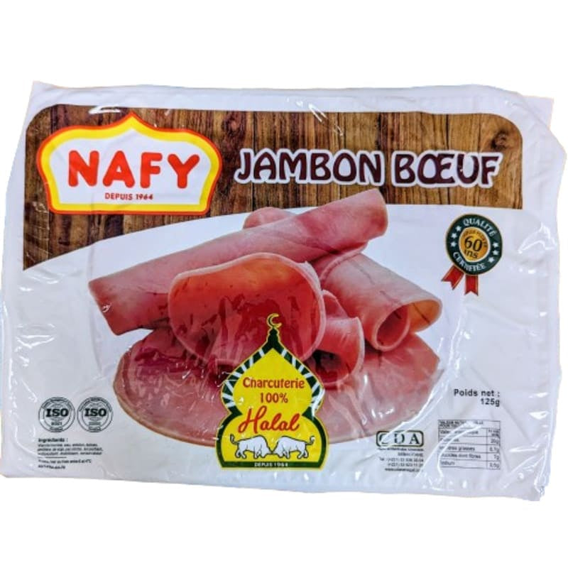 CDA NAFY -Jambon de boeuf nature - 125g