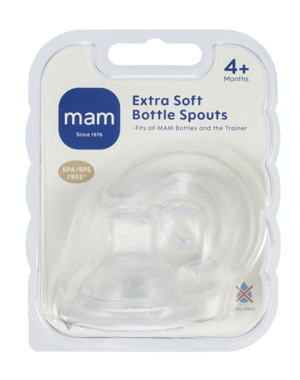 MAM - Tétines Pour Biberon - 2 pièces ultra-douces pour bébé - 4 mois et plus