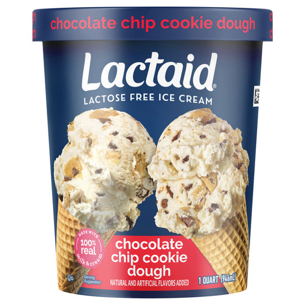 LACTAID-glace chocolate chip cookie dough sans lactose