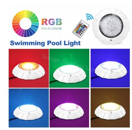 LED lumière de piscine DC12V lumière sous-marine IP68 sept couleurs 38W RGB