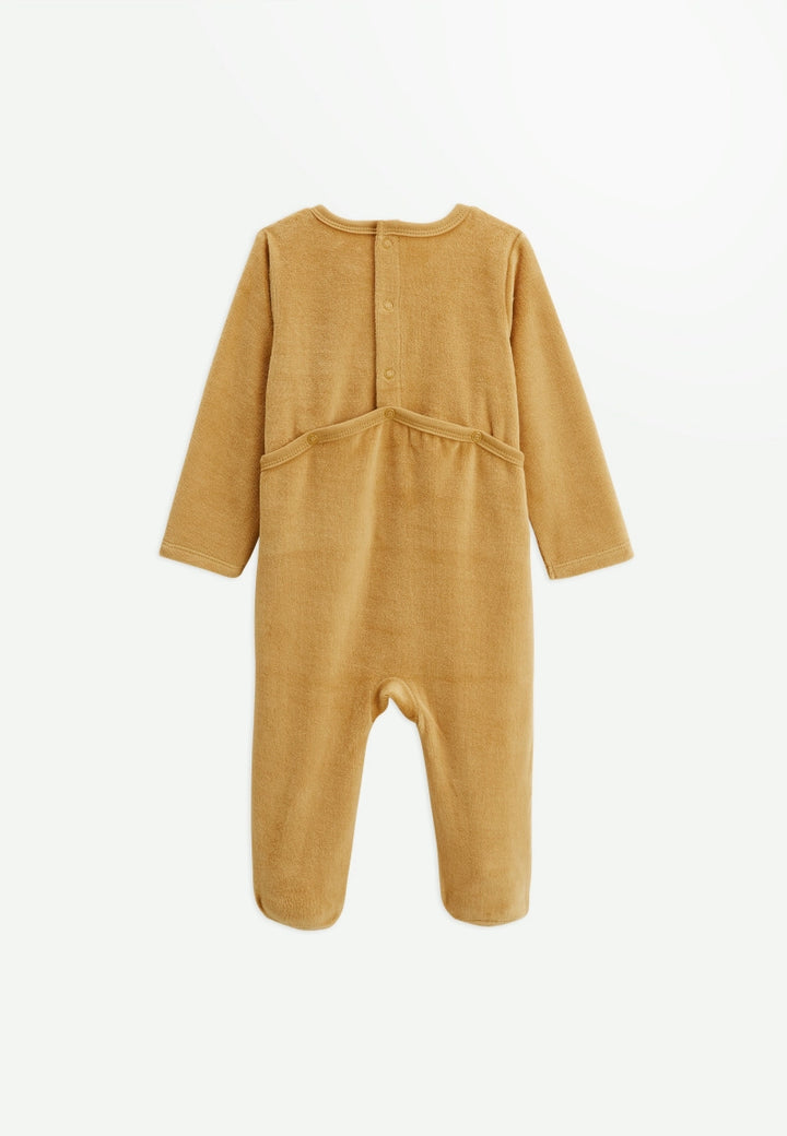 Petit Béguin – Lot de 2 Pyjamas Bébé en Velours Swan - Écru/Ocre - 9 Mois
