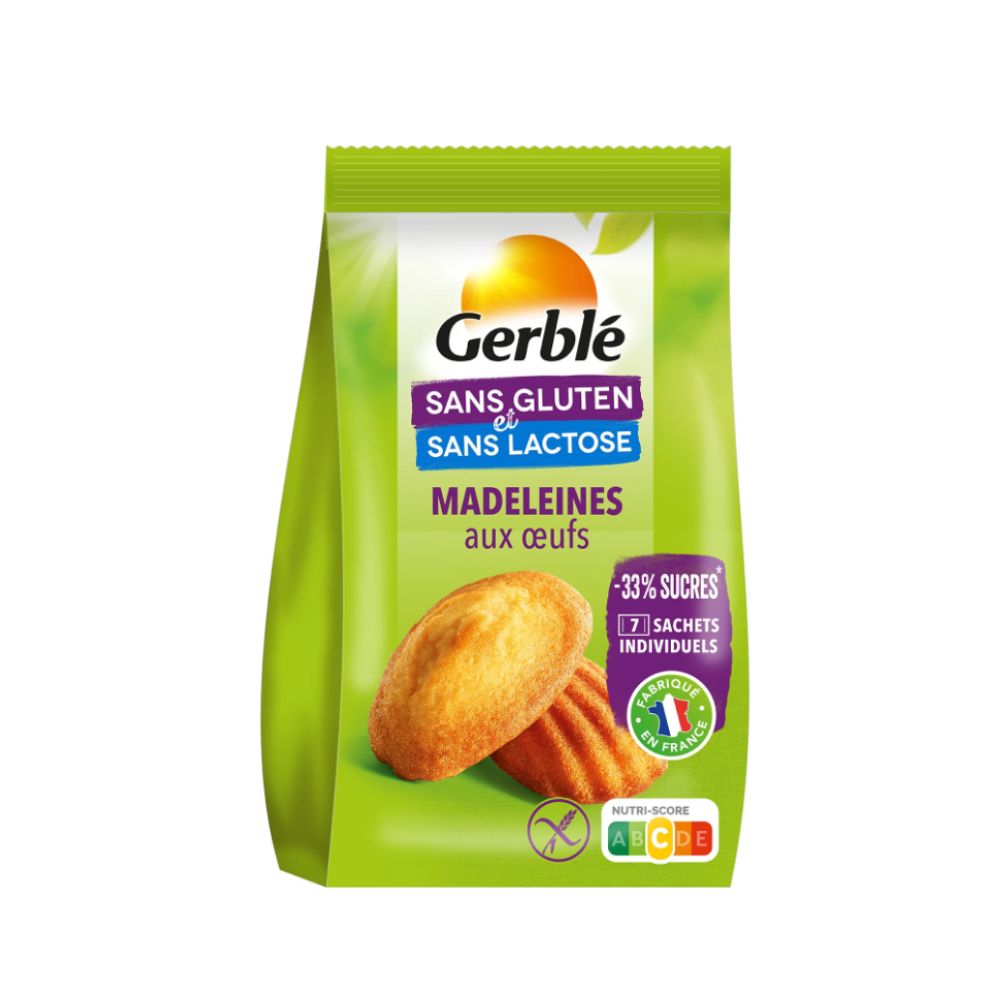 Gerblé – Madeleines aux oeufs – Sans Gluten & Sans Lactose - 200 g