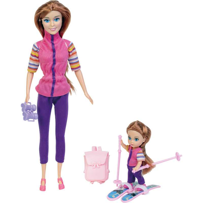 Poupée Mannequin Méline Sports d’Hiver 29 cm et 11 cm Accessoires Jeux Hiver Enfants 3 Ans