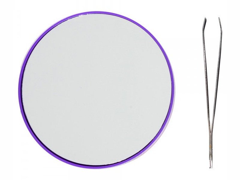 Miroir grossissant 15x et pince à épiler, parfait pour maquillage & épilation