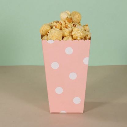 Boîtes à popcorn roses 24 pcs