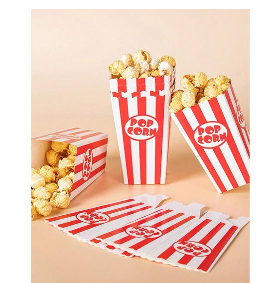 Boîtes à popcorn 48 pièces pour les cinémas, fêtes