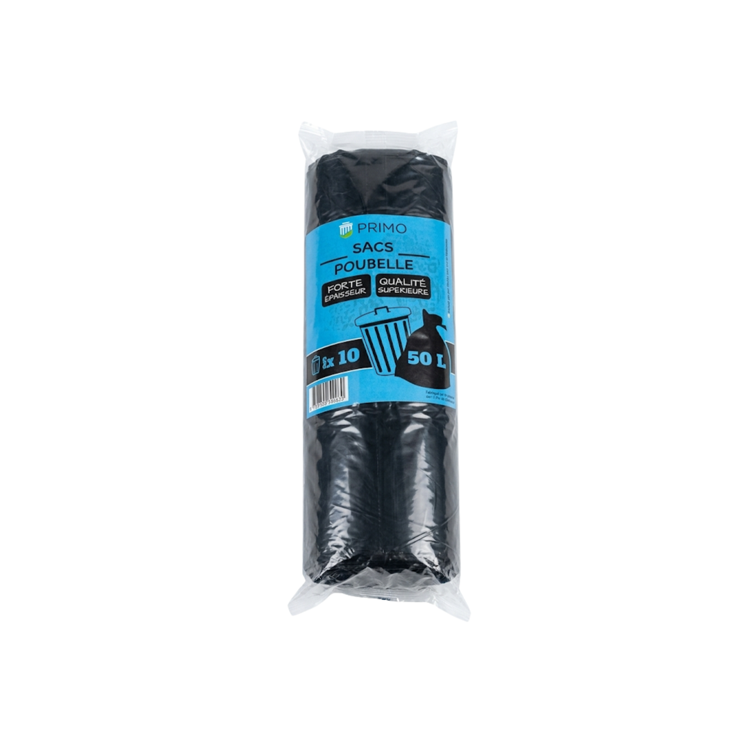 PRIMO – Sacs poubelle - 50 L - Lot de 10
