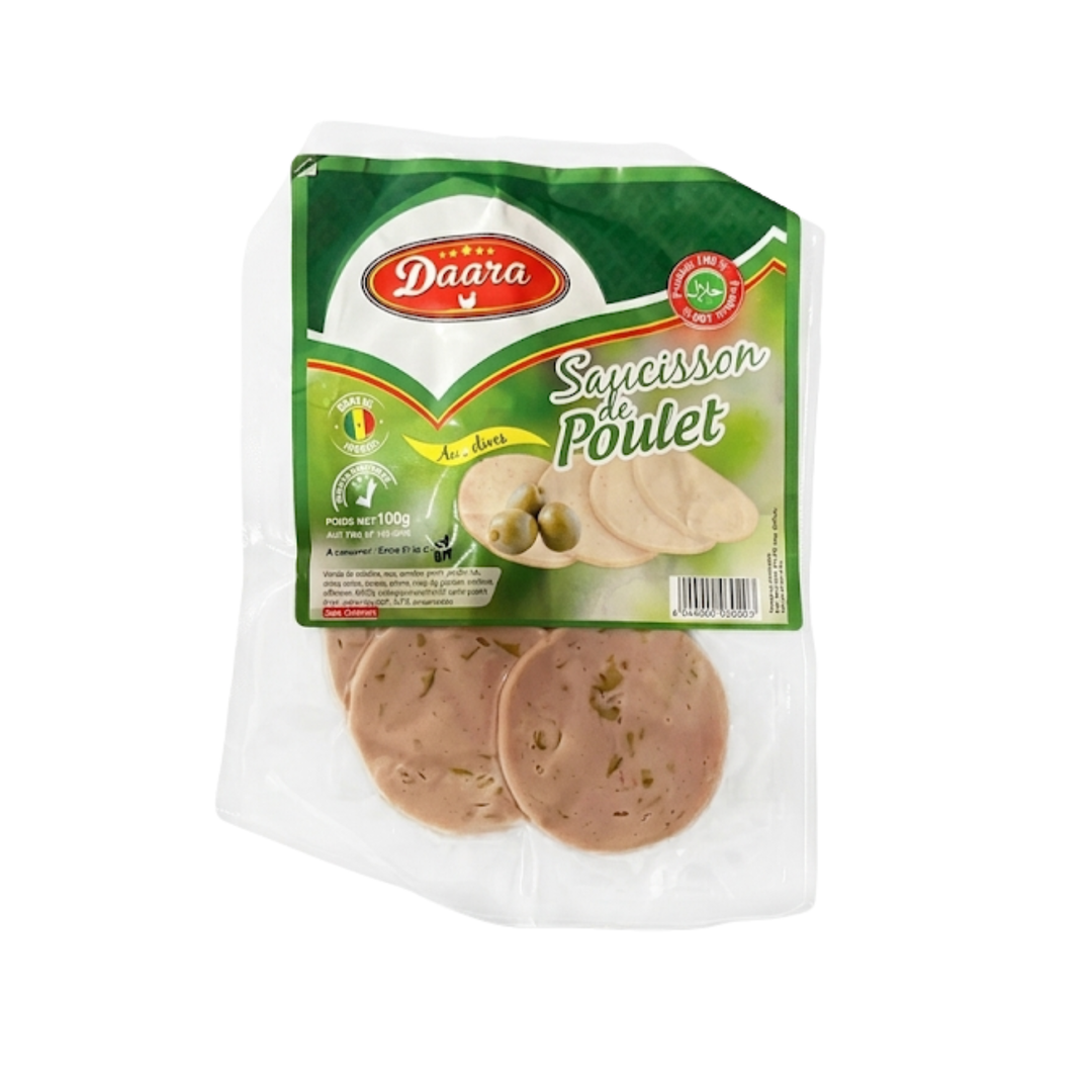 Daara - Saucisson Poulet aux olives - 100 g