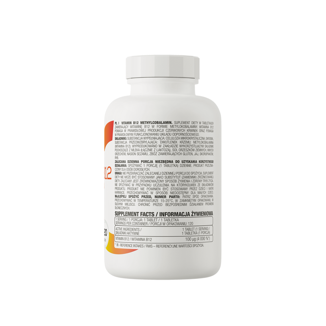 OSTROVIT - Vitamine B12 Methylcobalamin - 100 µg - 120 gélules