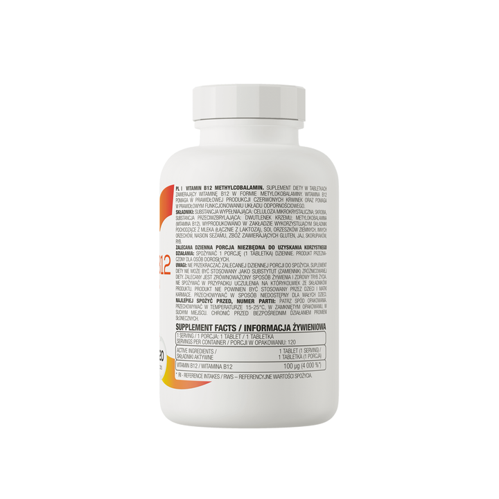 OSTROVIT - Vitamine B12 Methylcobalamin - 100 µg - 120 gélules