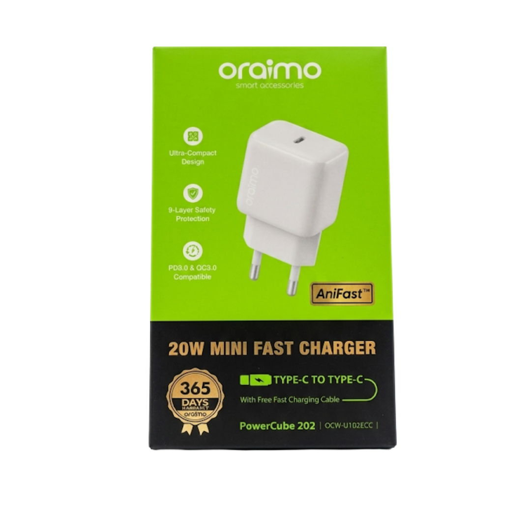 Oraimo – Chargeur OCW-5252ECC – 20W Ultra Fast