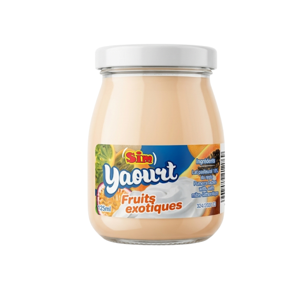 SIM en Bocal – Yaourt Fruits Exotiques – 125 ml
