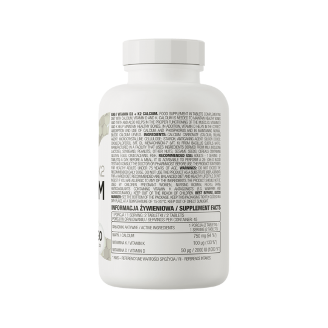 OSTROVIT - Vitamin D3 + K2 Calcium - 90 capsules
