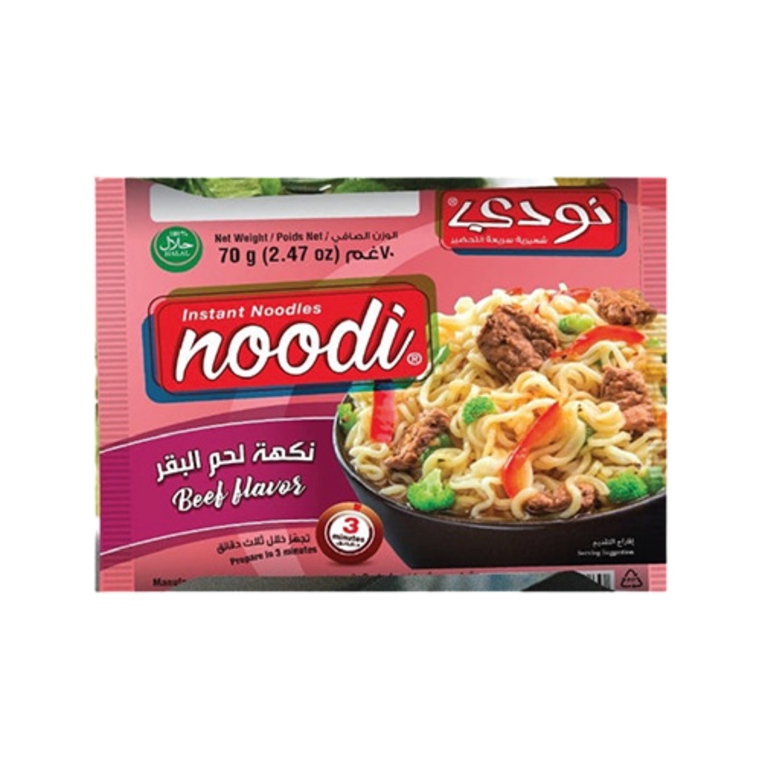 Noodi – Nouilles Instantanées Boeuf Flavor – 70 g