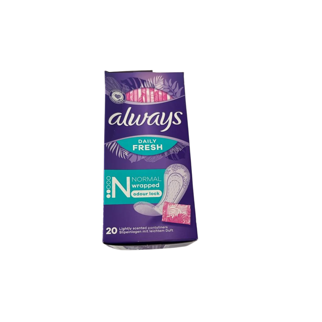 ALWAYS Daily Fresh – Coussinets avec ailettes – 20 pcs