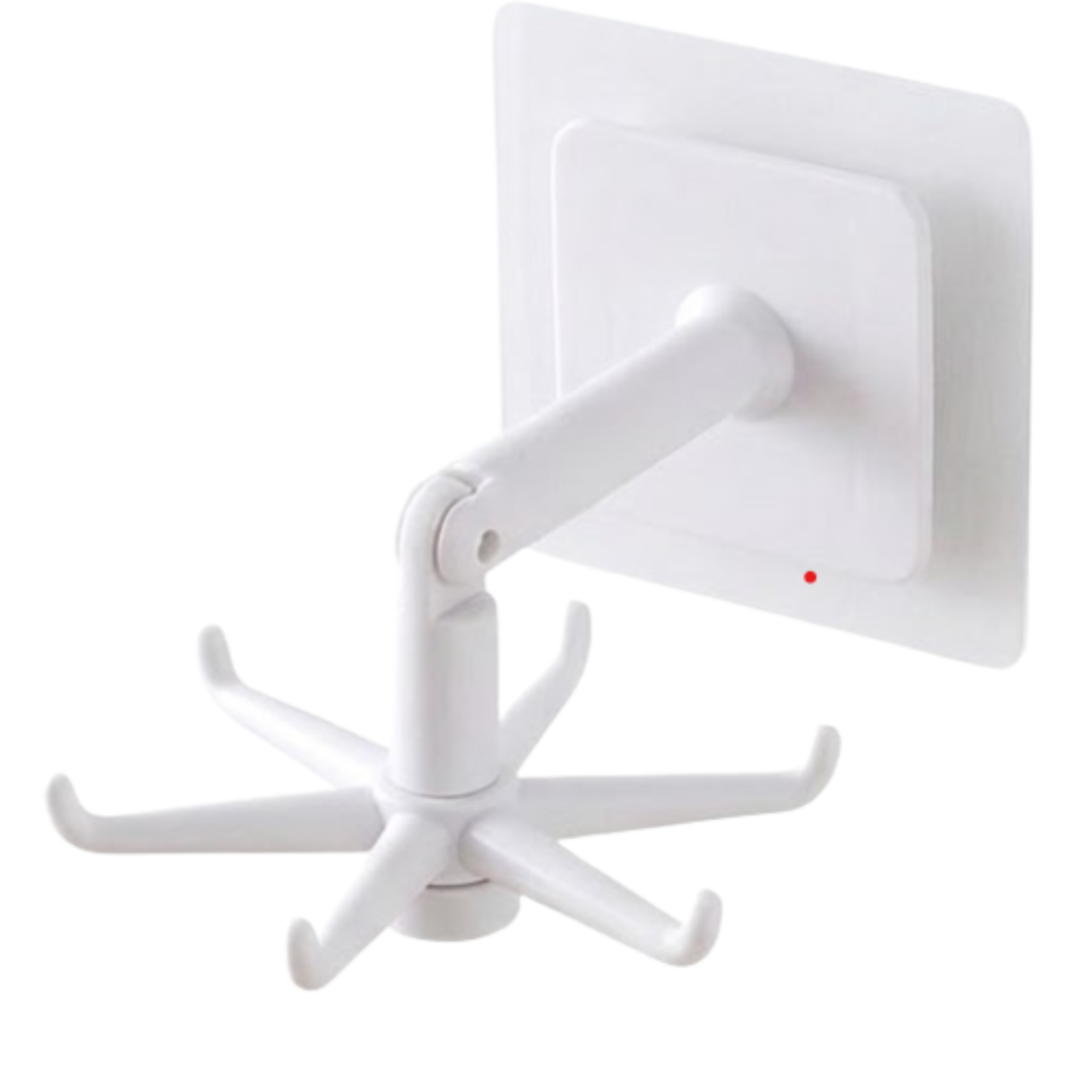 Porte-Ustensiles de Cuisine Rotatif - Blanc -  Lot de 5
