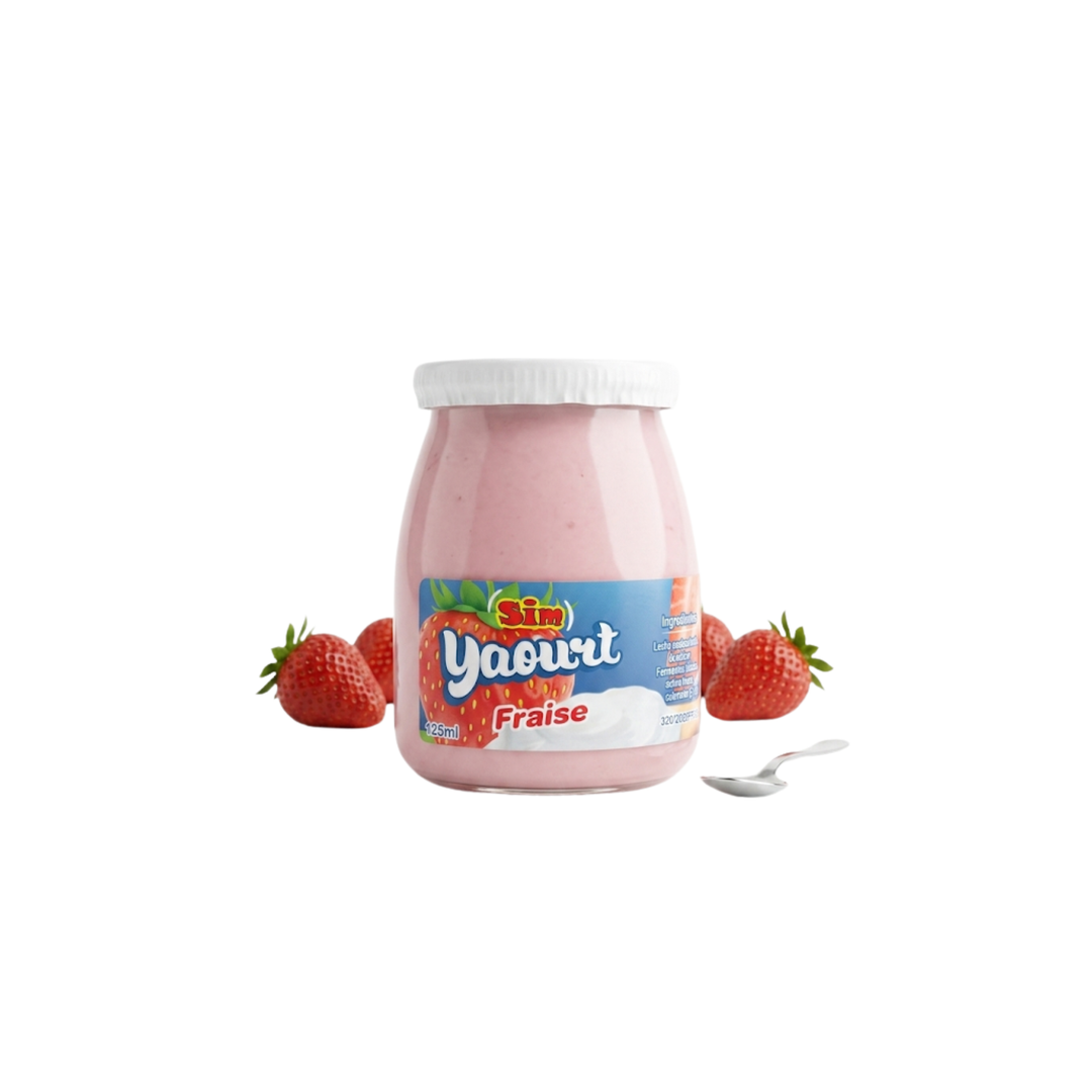 SIM en Bocal – Yaourt Fraise  – 125 ml