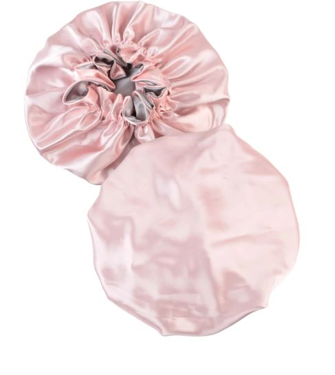 Bonnet de sommeil en satin double couche en patchwork de spandex