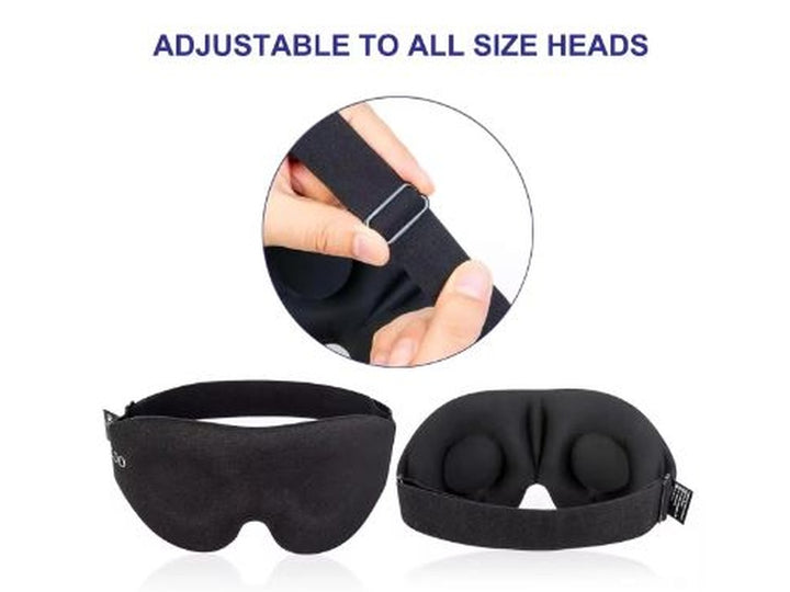 Masque sommeil pour les yeux occultant et ajustable, doux et confortable