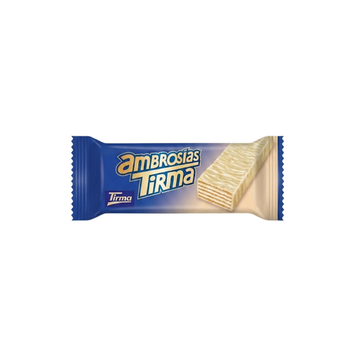 Ambrosías Tirma – Gaufrette au chocolat blanc croustillante - Lot de 4