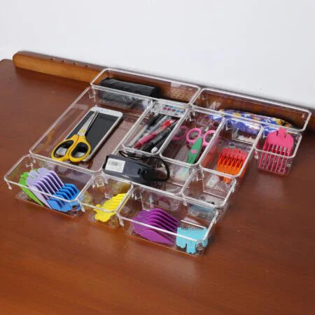 Organisateur de Tiroir Transparent Multi-Compartiments – Lot de 45 pièces