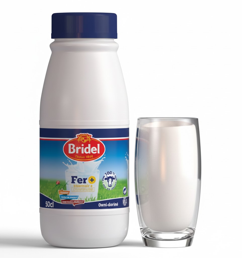 Bridel Fer+ lait demi-écrémé enrichi en fer et en vitamine A 50CL