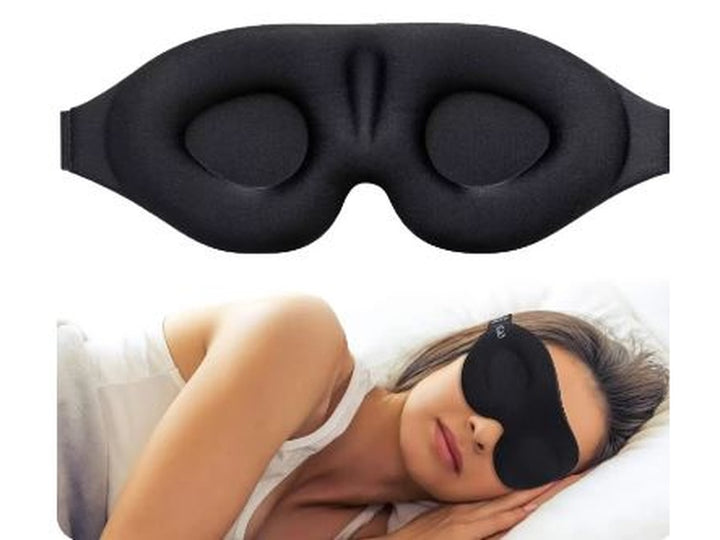Masque sommeil pour les yeux occultant et ajustable, doux et confortable
